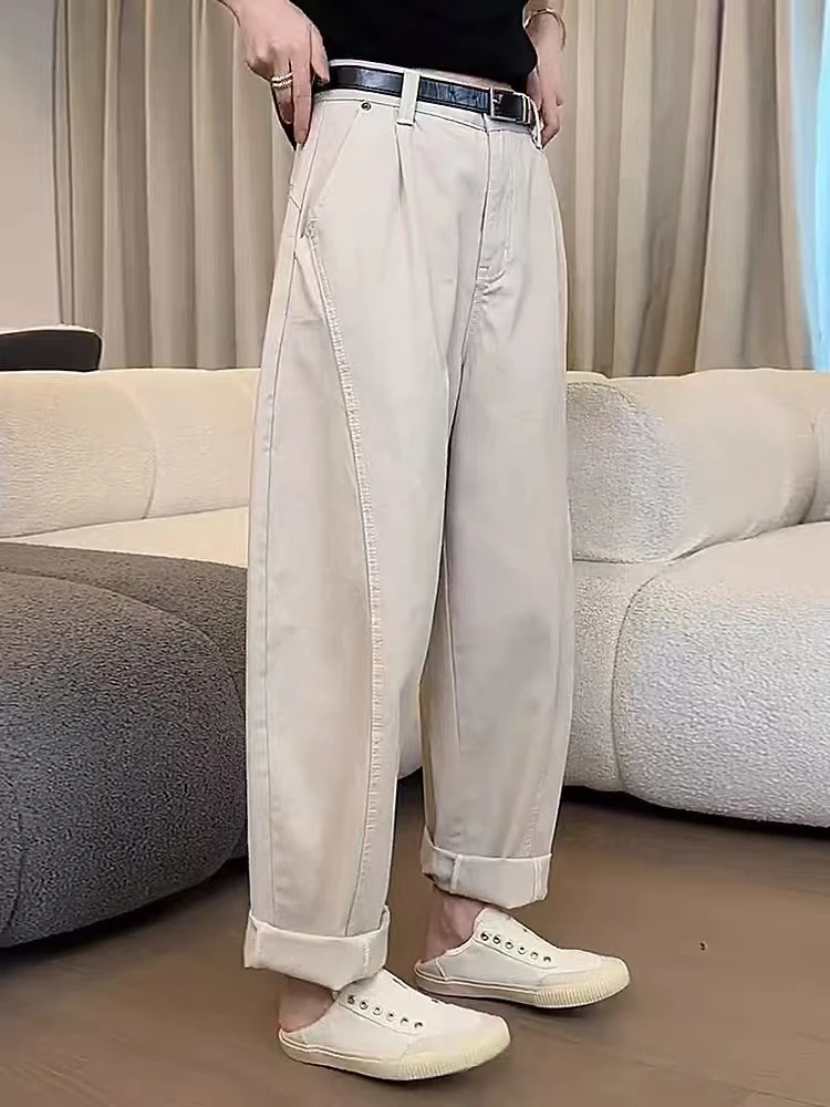 578 卡其色高质量休闲裤