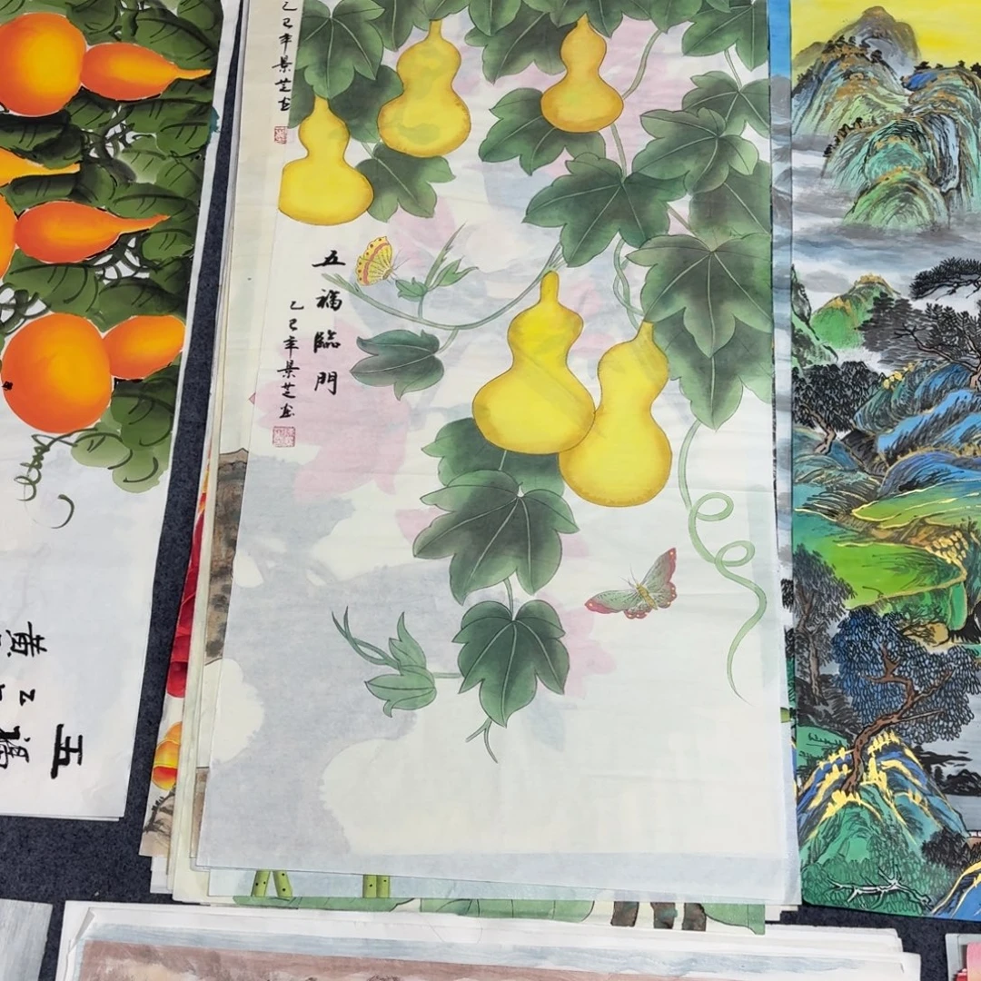 国画100×50工笔画画画画