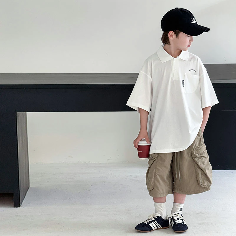 男童夏款套装polo衫2025新款儿童夏装酷帅男孩夏季洋气时髦潮童装