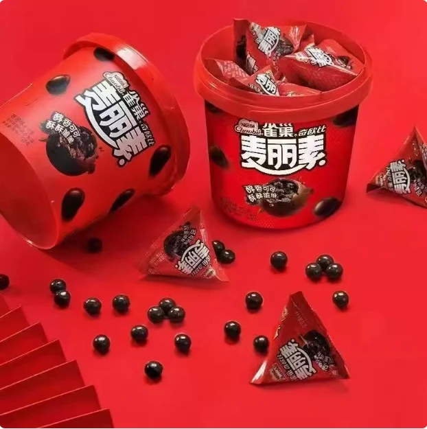 SH  QC欧比可可味麦丽素代可可脂巧克力128g*4