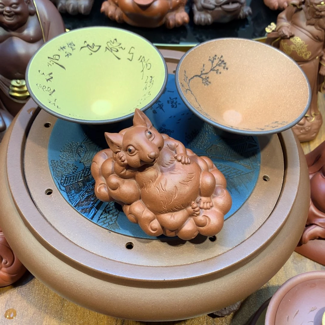 茶壶紫砂沉****你紫砂老鼠，两杯