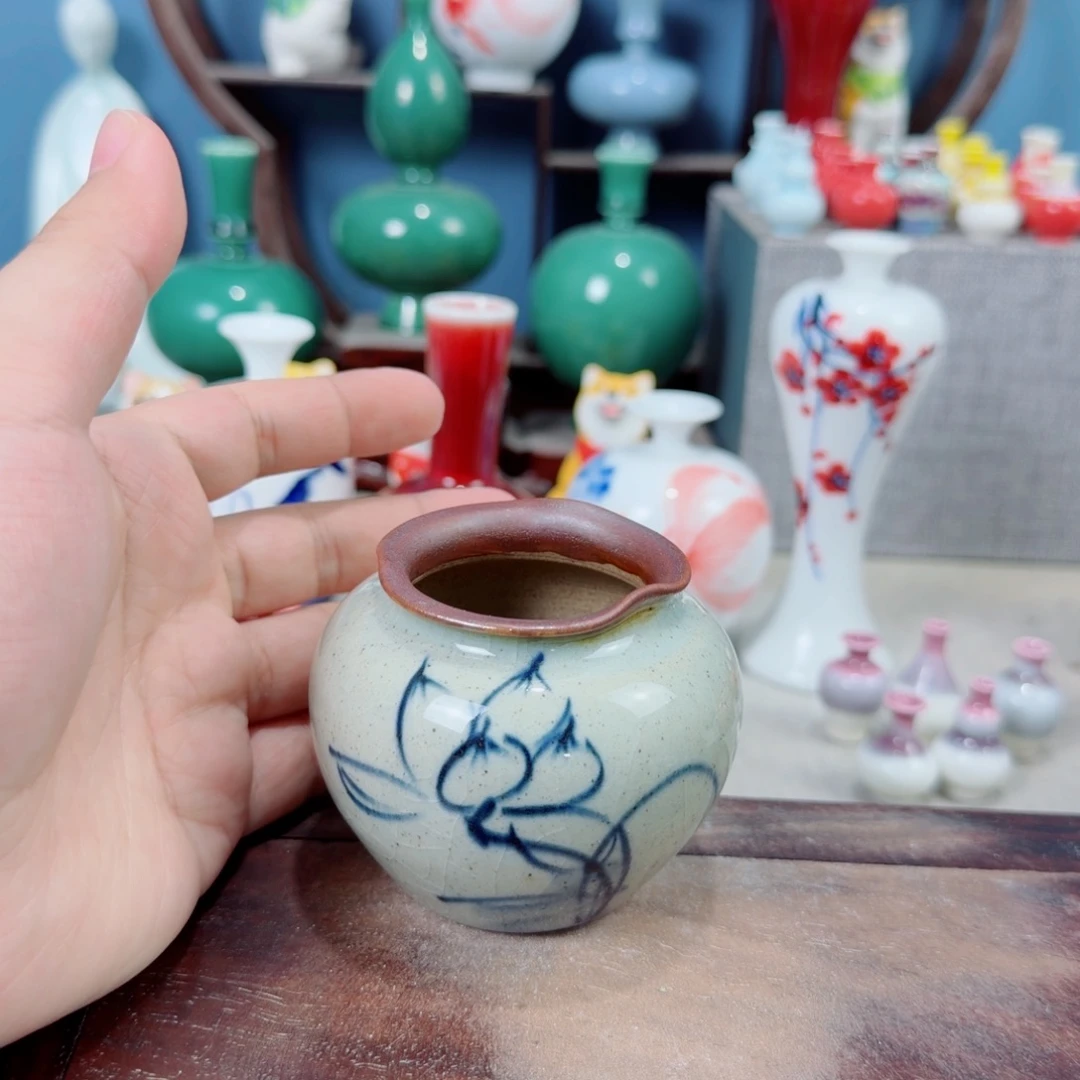 陶瓷手工小花器摆件