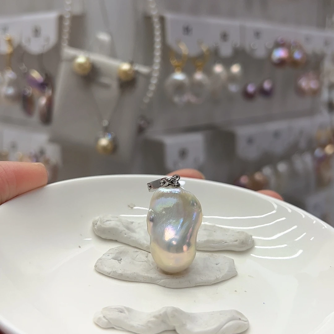 耳饰淡水珍珠银S925镶嵌