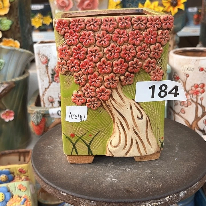 紫砂花盆粗陶材质多肉花盆