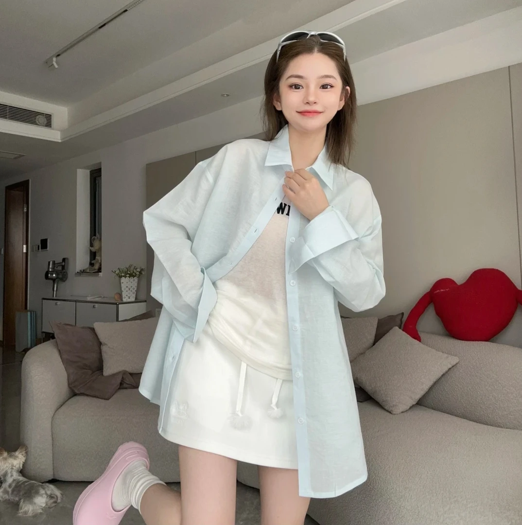 舟舟【面膜衬衫】衬衫时尚休闲百搭潮流设计感长袖