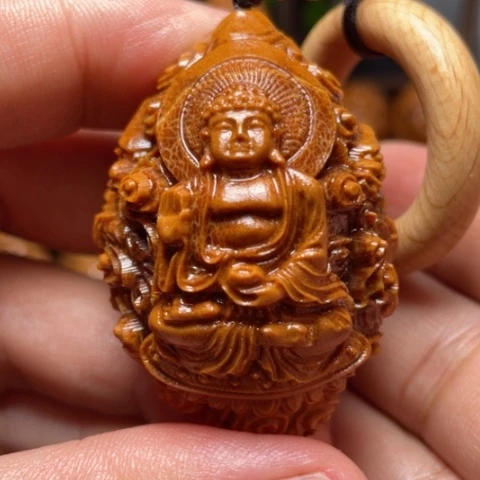 橄榄核手串/手链大日如来4.2左右单子竹环穿配