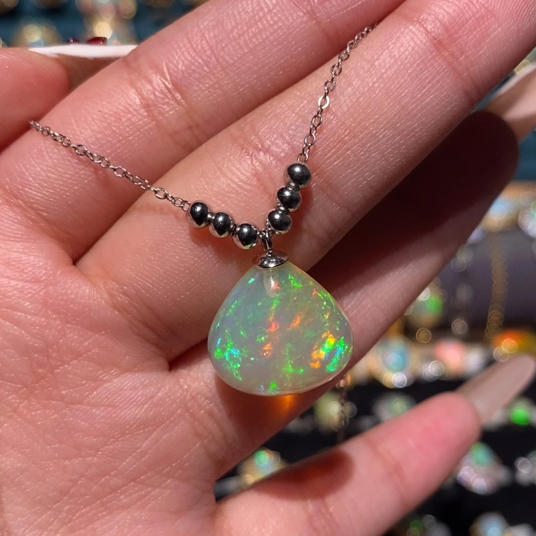 欧泊银S925镶嵌吊坠