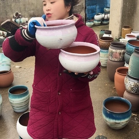 口20高12瑕疵盆子。