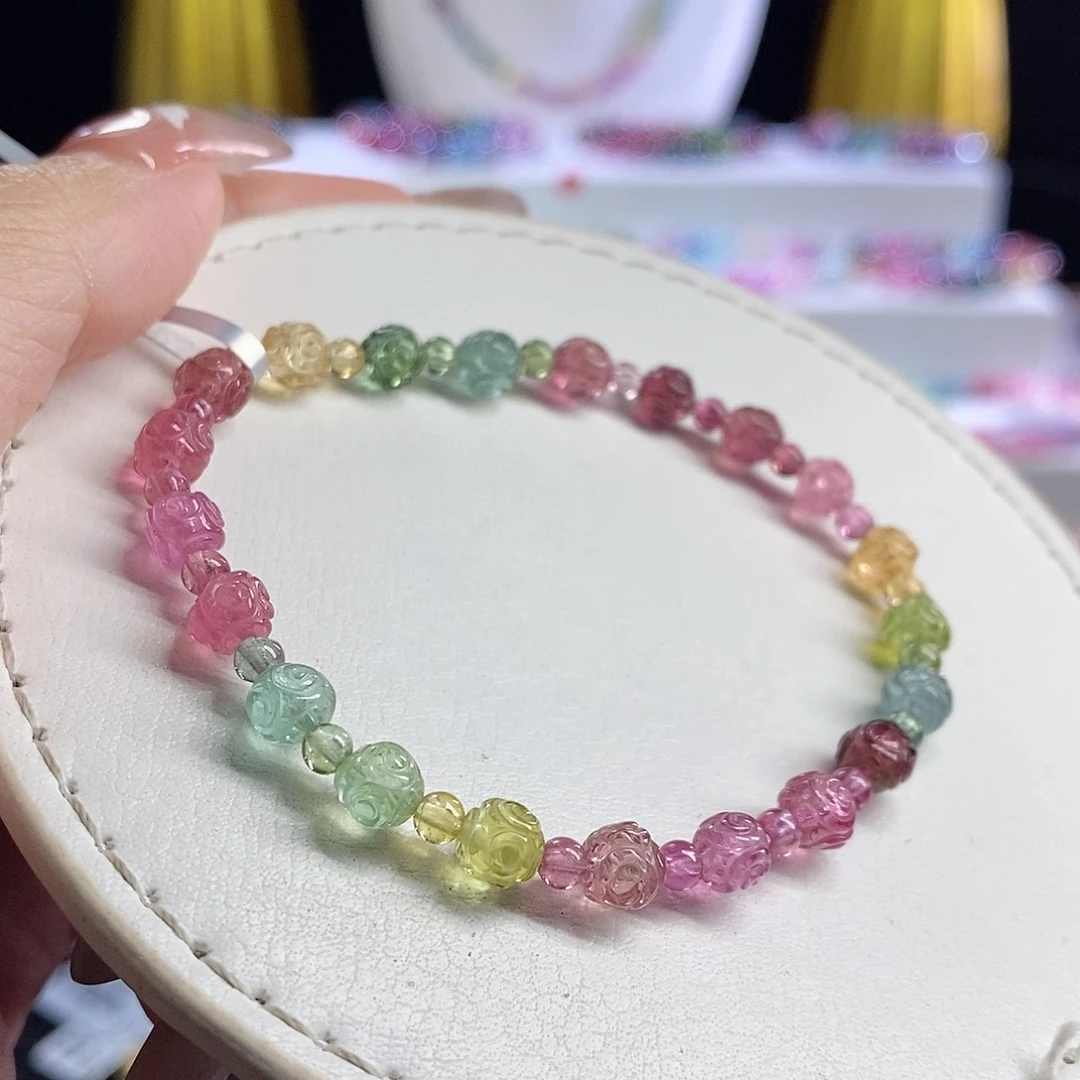 未镶嵌手链碧玺圆回纹