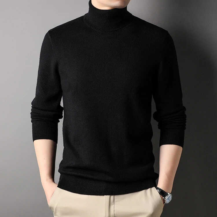 [L&B Zhifeng]%100绵羊毛500克加厚两翻领保暖舒适秋冬纯色打底衫