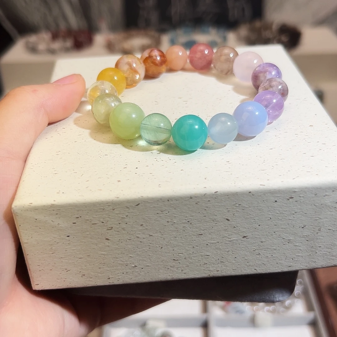 合金手链烟晶彩虹