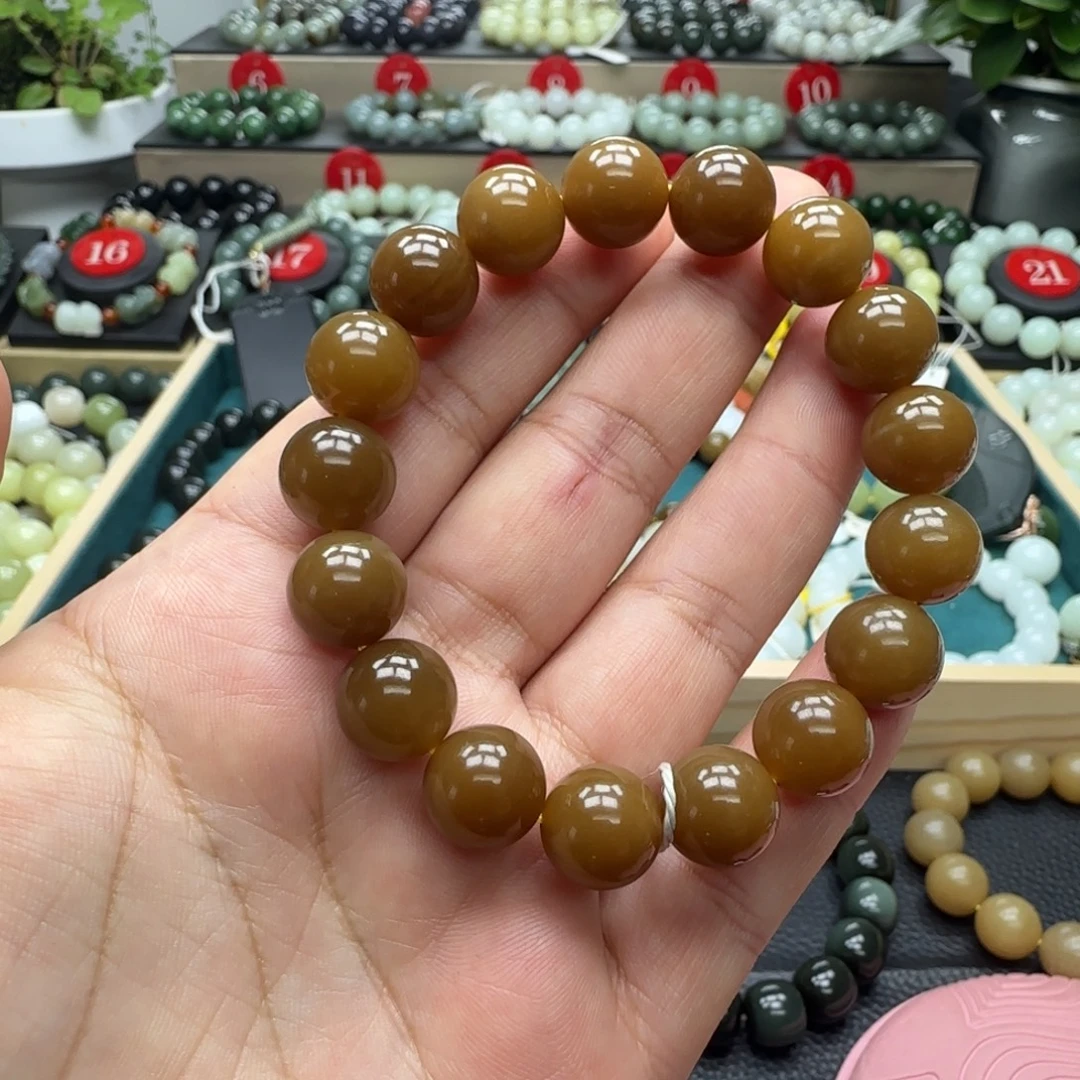 青***忆和田玉未镶嵌手链12