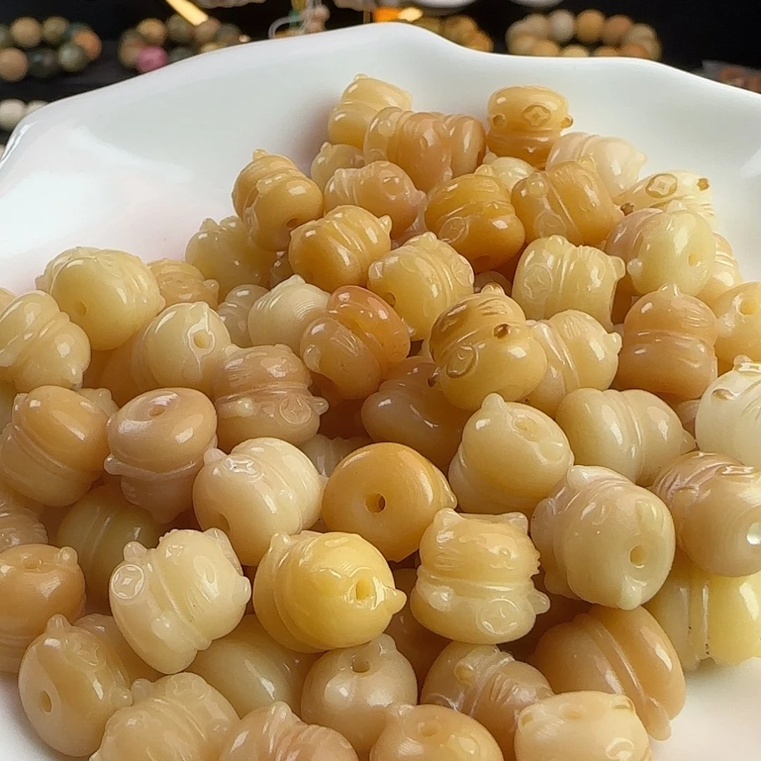 菩提根/象牙果手串卡12奶油招财猫20颗➕10颗备珠