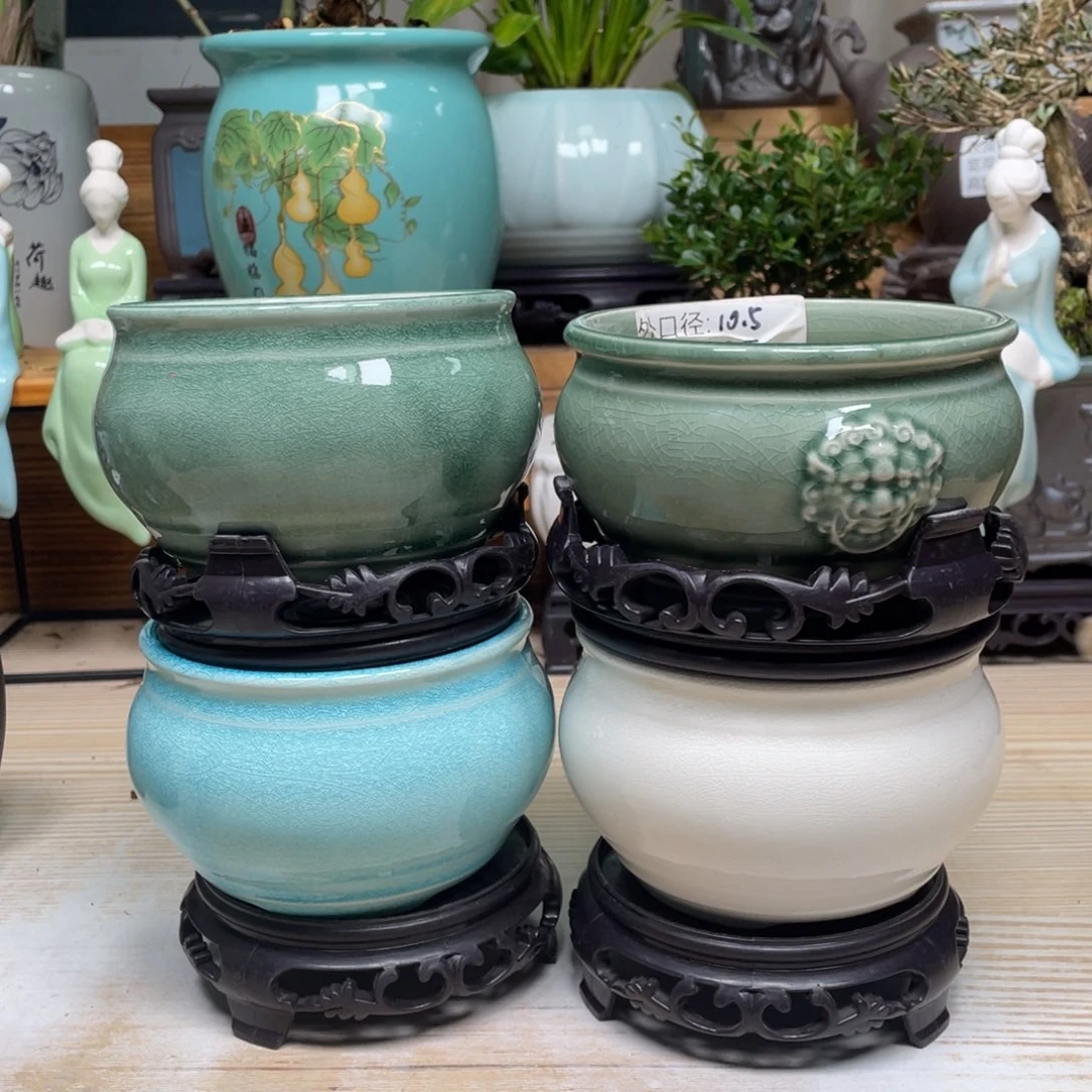 紫砂花盆陶瓷艺术华人艺术