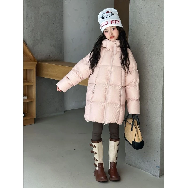 巴拉开门（商场同款）新国标儿童羽绒服冬新款女童中长款连帽云朵