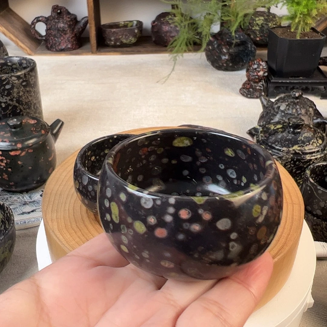 梅花玉老坑料禅定杯