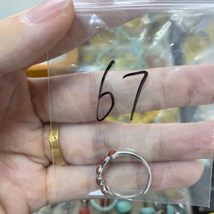 银S925镶嵌蜜蜡裸石戒指