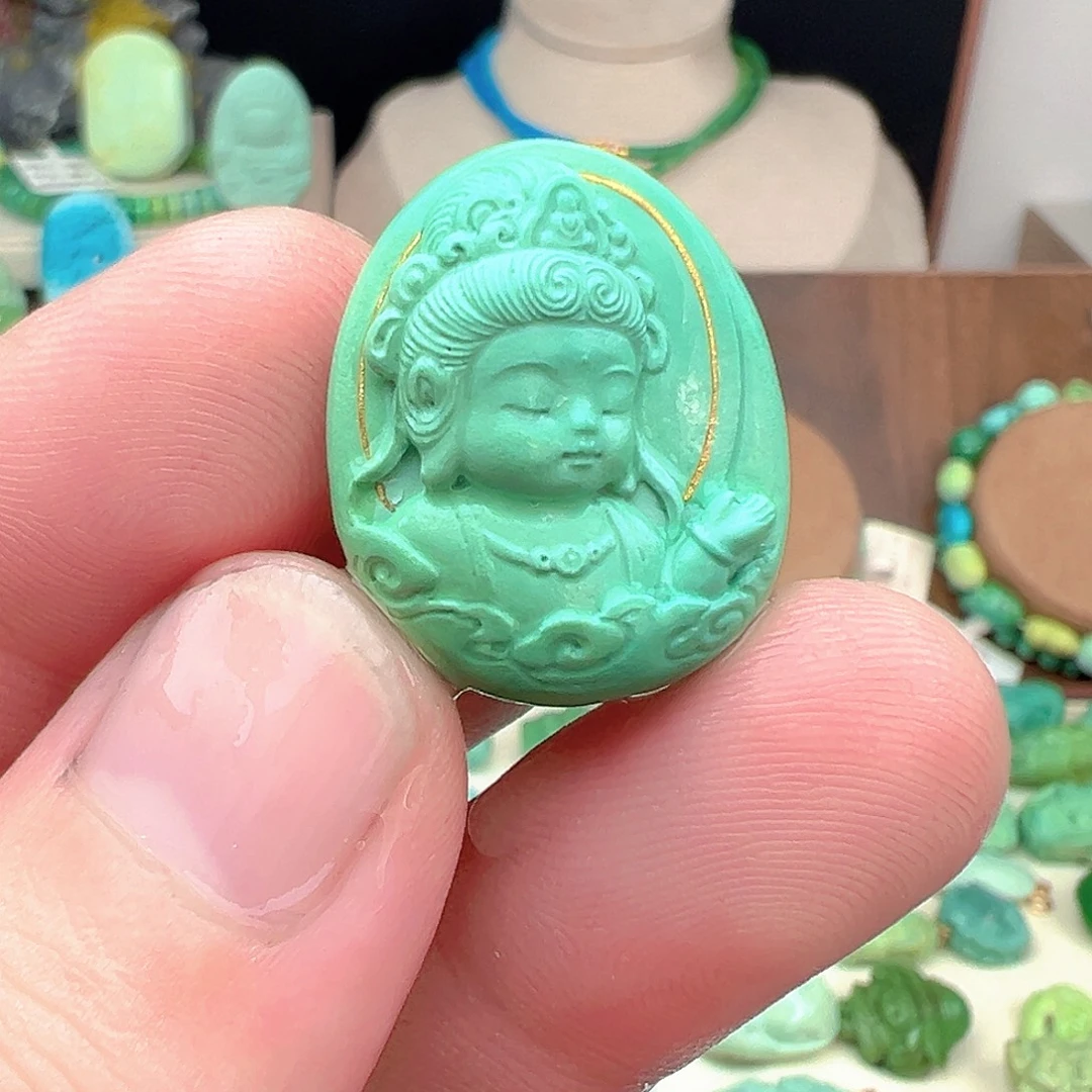 绿松石未镶嵌菜籽黄绿松石