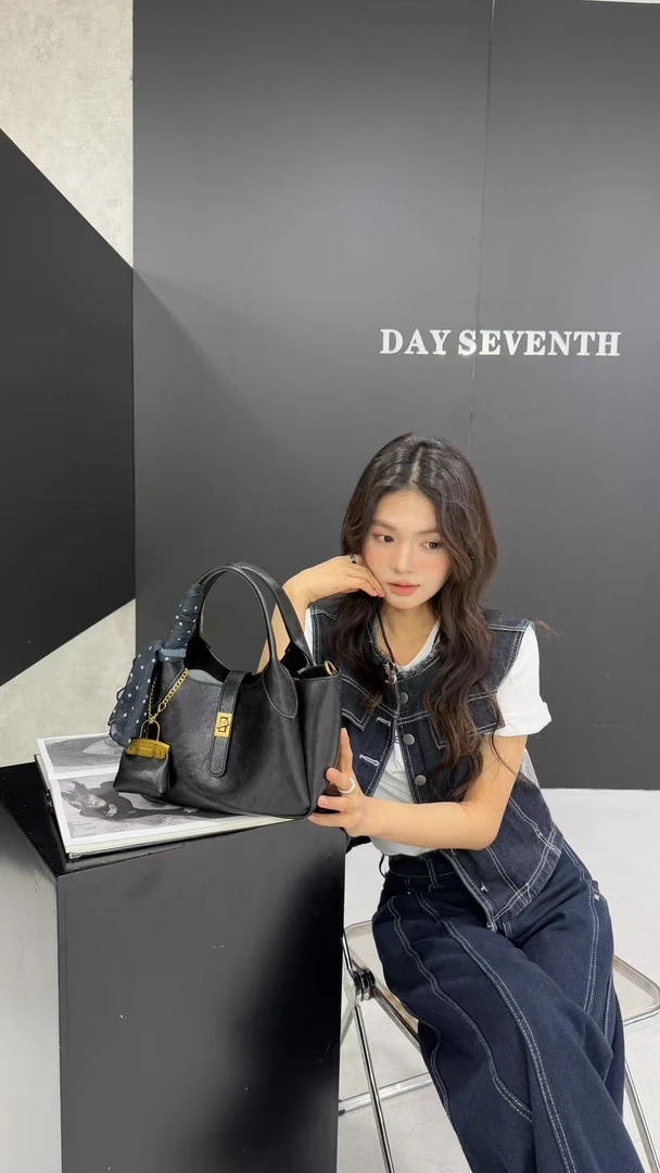 9663#托特包防盗防刮单根田园风斜挎包牛仔包包女款爆款2025新款