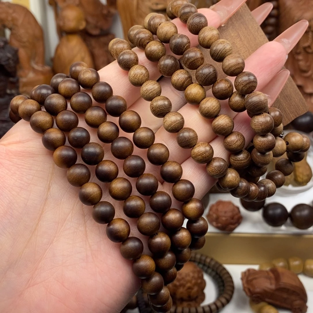 胡***）檀香木手串/手链迈索尔老山檀香08.108两条奶香