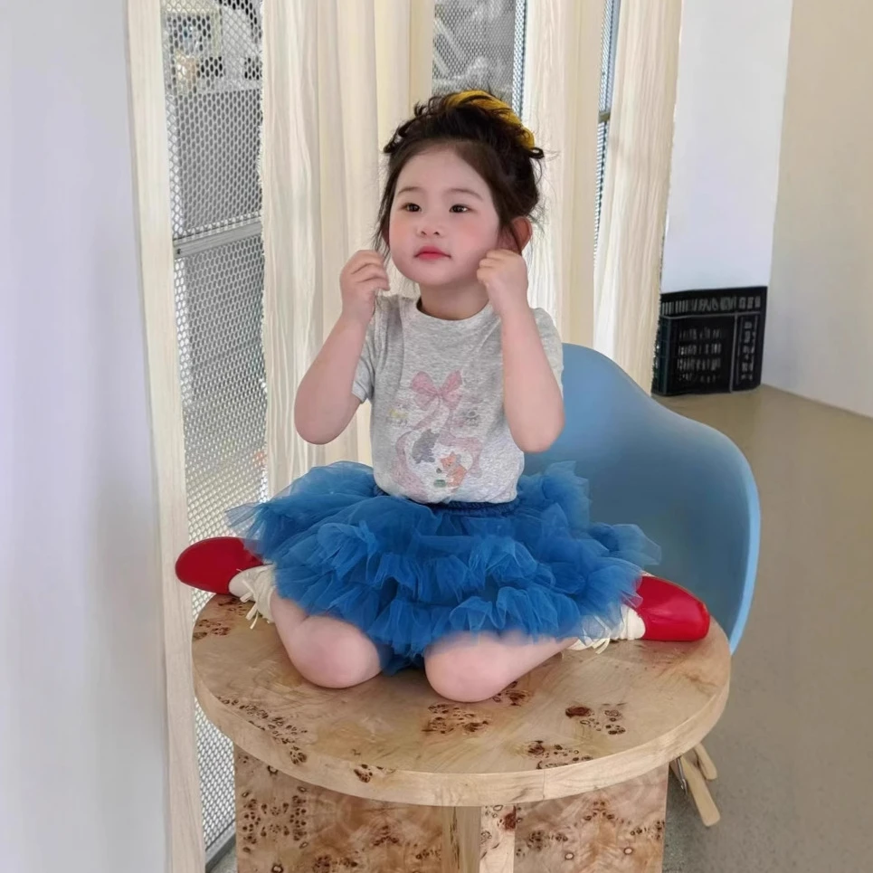 女童夏季可爱短袖女宝洋气时髦蓬蓬裙