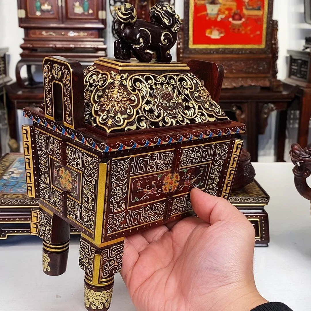 紫檀木类成套家具小叶紫檀香炉