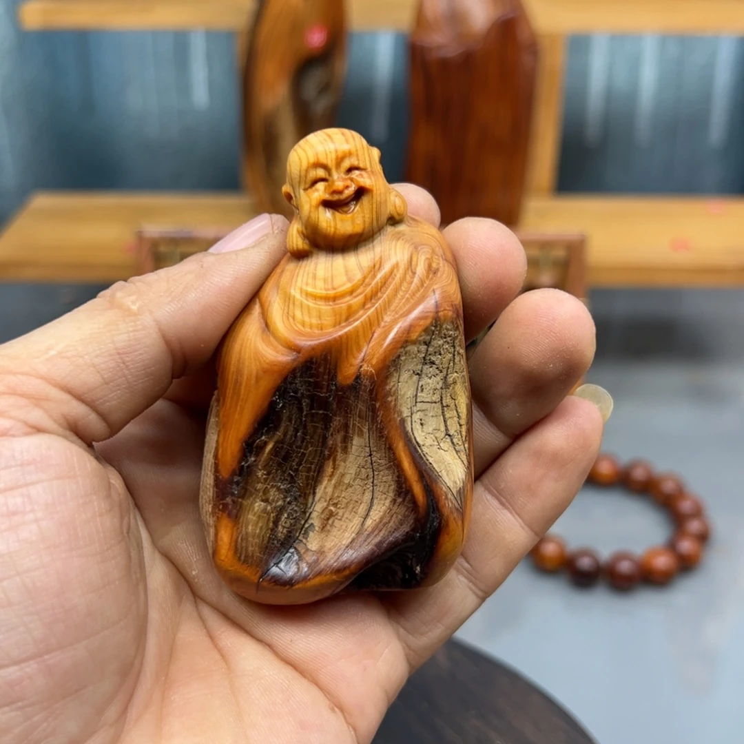 用***3木崖柏木摆件手把件