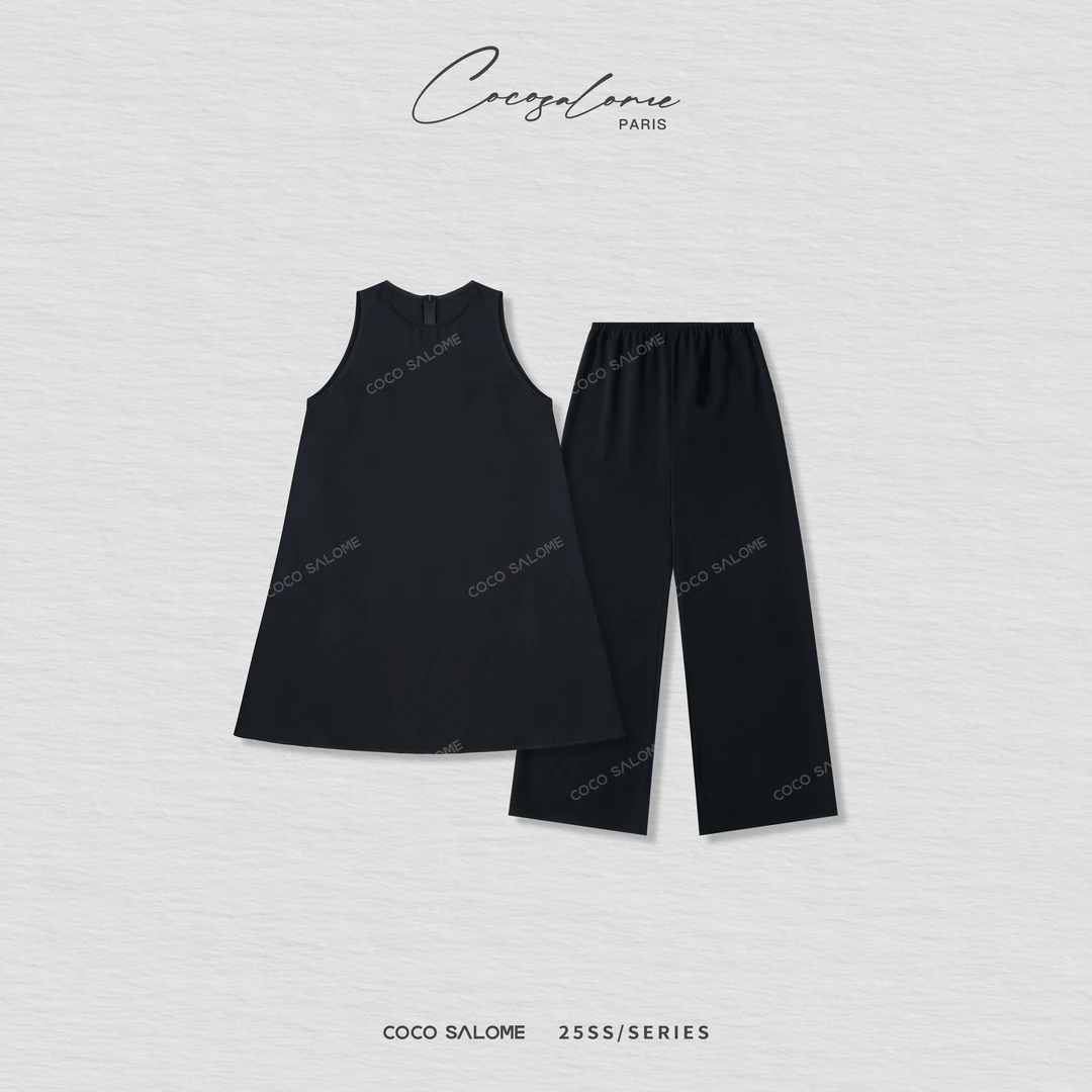 韩彬彬CS"醋酸套装"醋酸抗皱冷感黑科技长裤+T裙套装1431-(6)