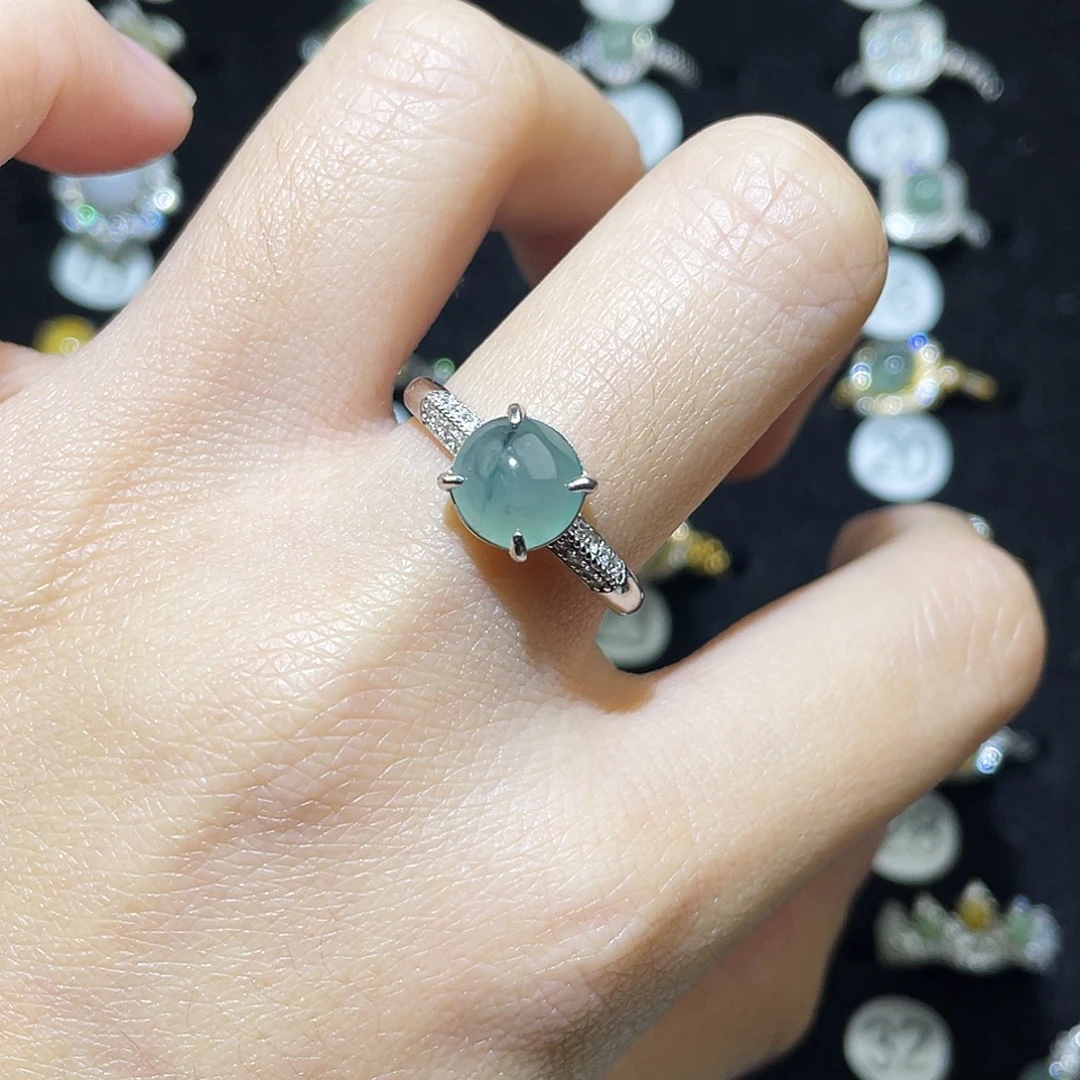 翡翠未镶嵌戒指戒指