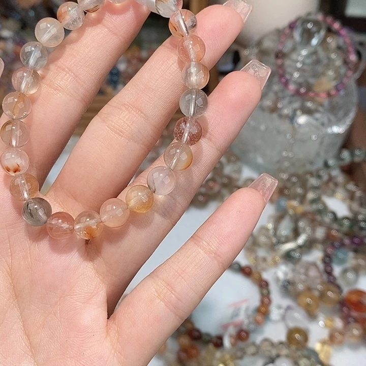 水晶无未镶嵌冰透体兔毛卡7.5