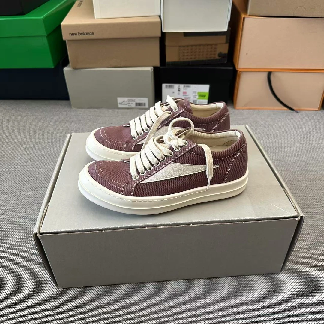 未使用 RICKOWENS 36码 ro侵权万斯 树莓紫 板鞋 原盒配件齐全