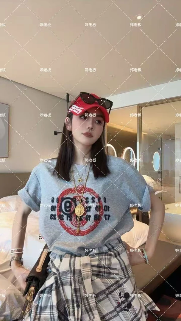 『 婷老板』新款、数字9百搭两色T恤222-5