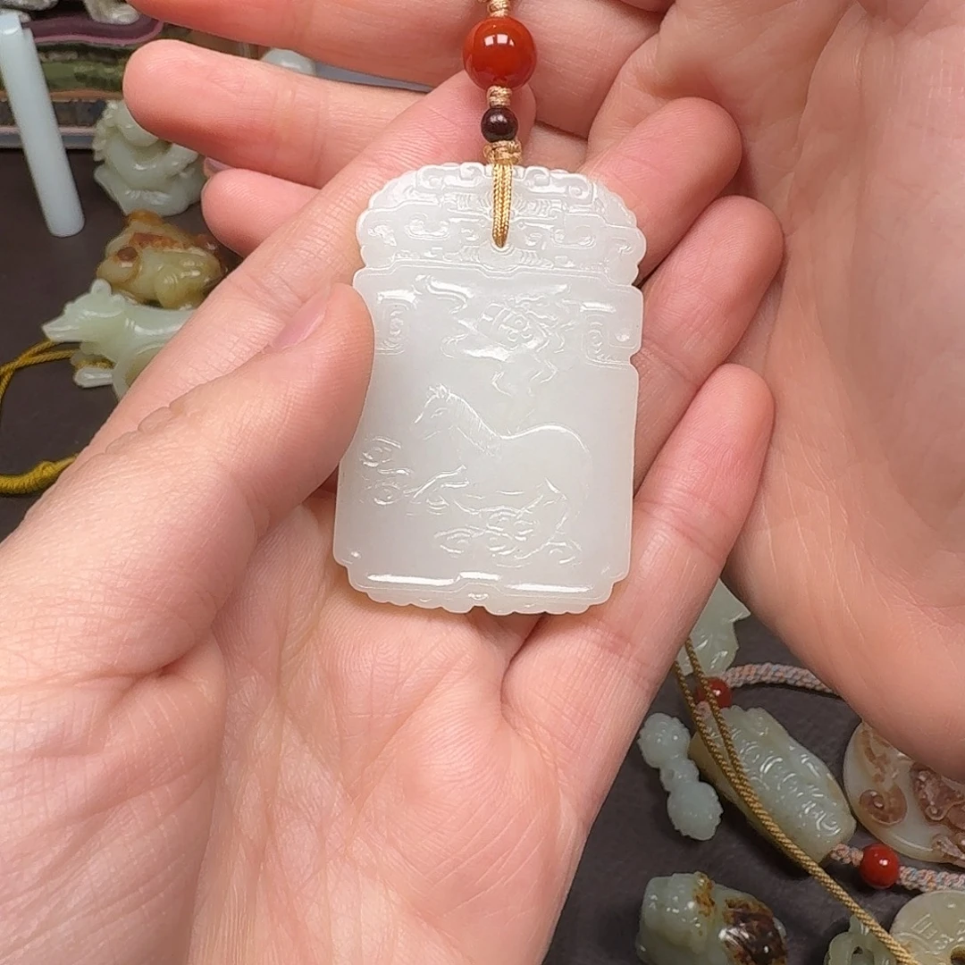 百***仓和田玉（青白玉）未镶嵌吊坠(不含链)