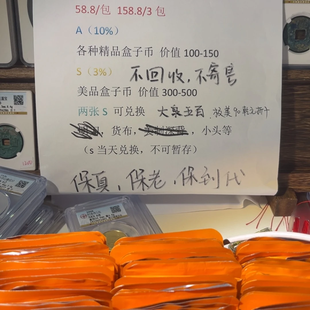 铜钱币福袋不退不换