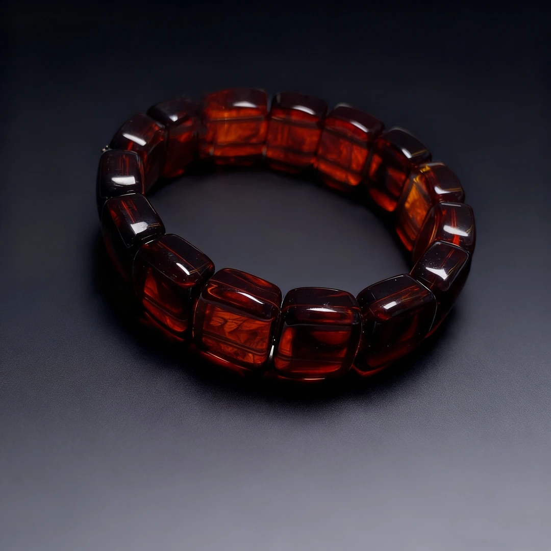 K37血菩提手牌单圈手串（无盒简装）