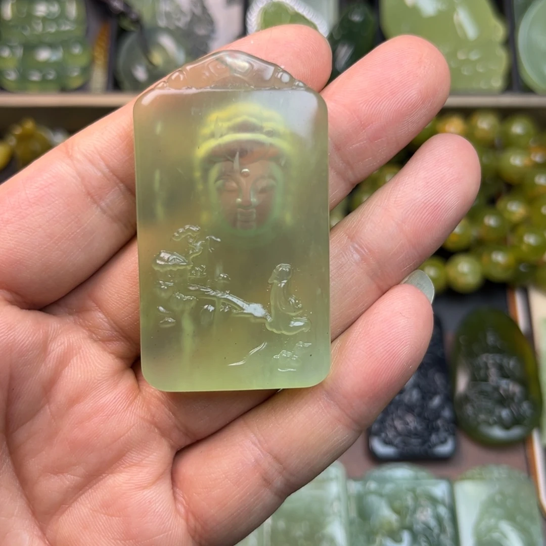 蛇纹石玉未镶嵌吊坠(不含链)