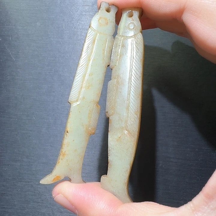 和田玉挂件未镶嵌大**痕