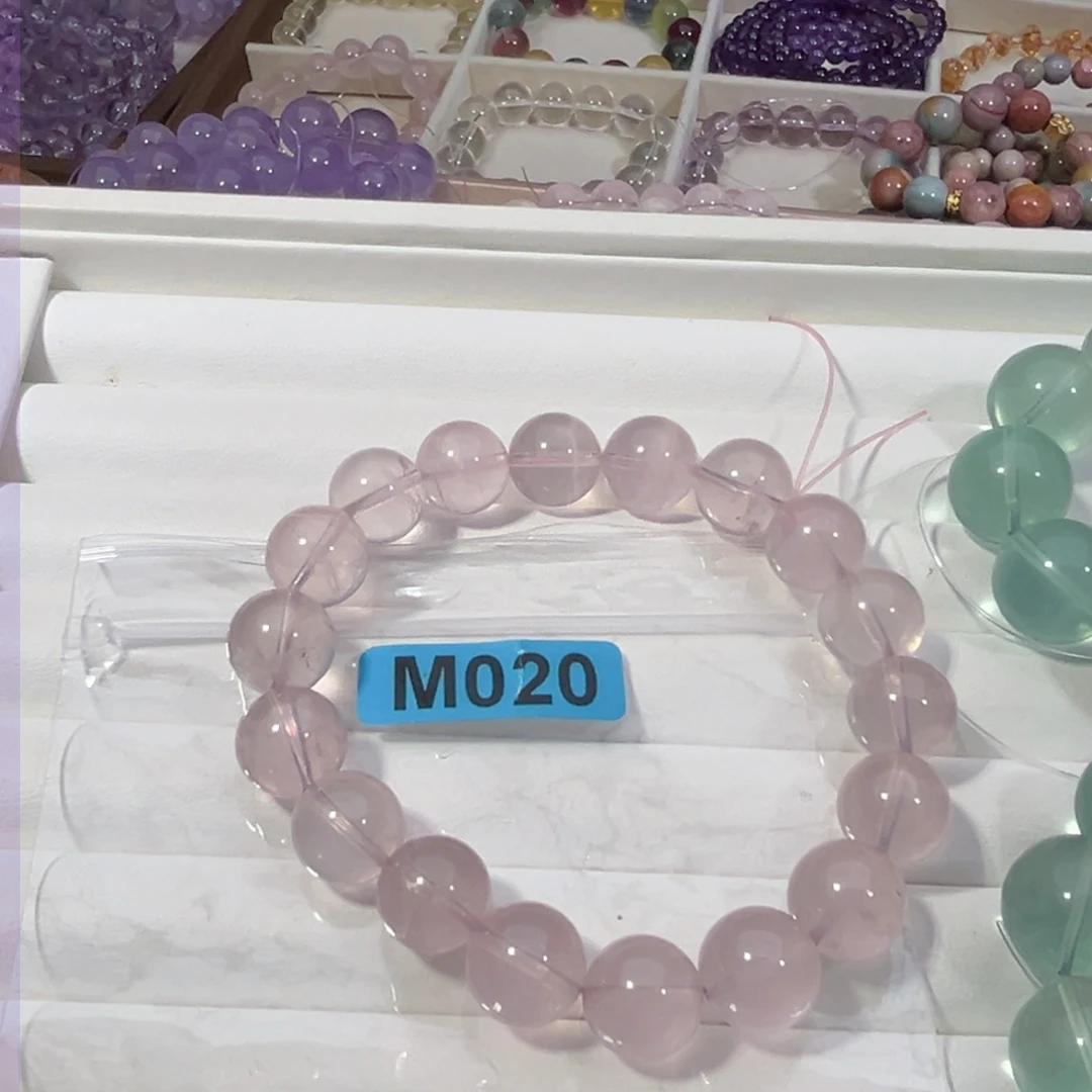 手串未镶嵌水晶莫桑比克粉水11
