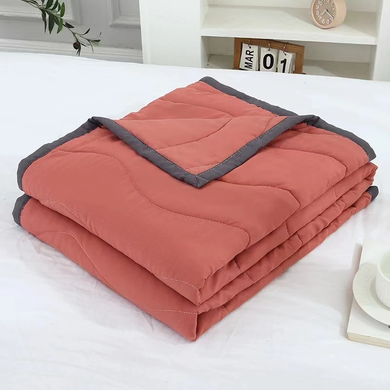 水洗棉夏凉被驱蚊可机洗水洗空调被薄荷凉感丝夏凉被轻奢薄款学生