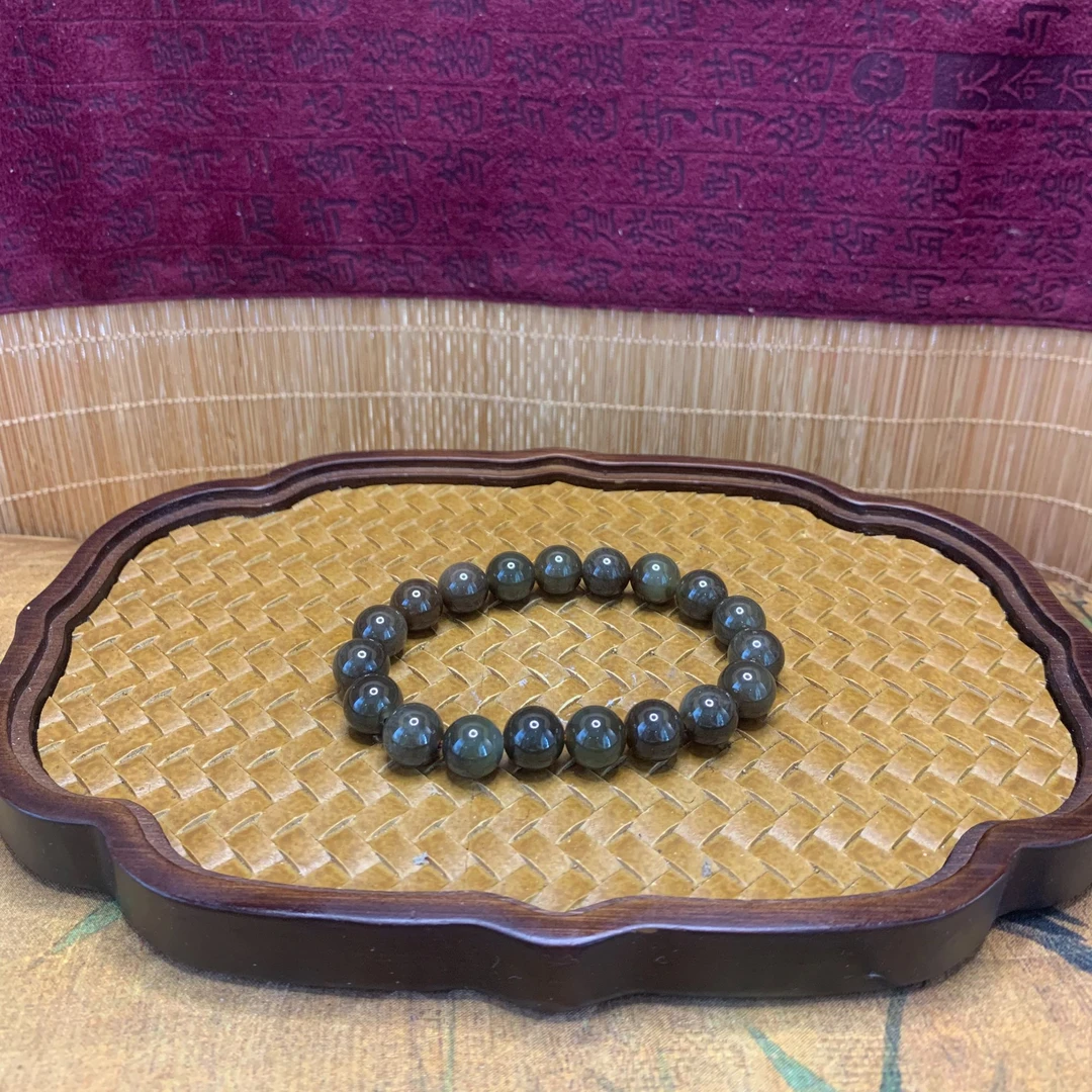 H和田玉圆珠手串（卡10）0072