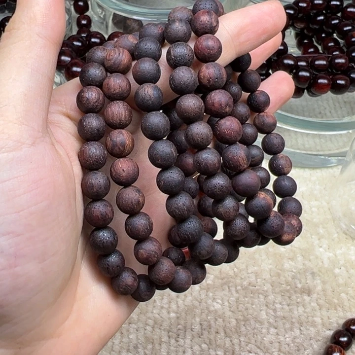 藤类缅甸小叶降真香0.8紫黑油23颗