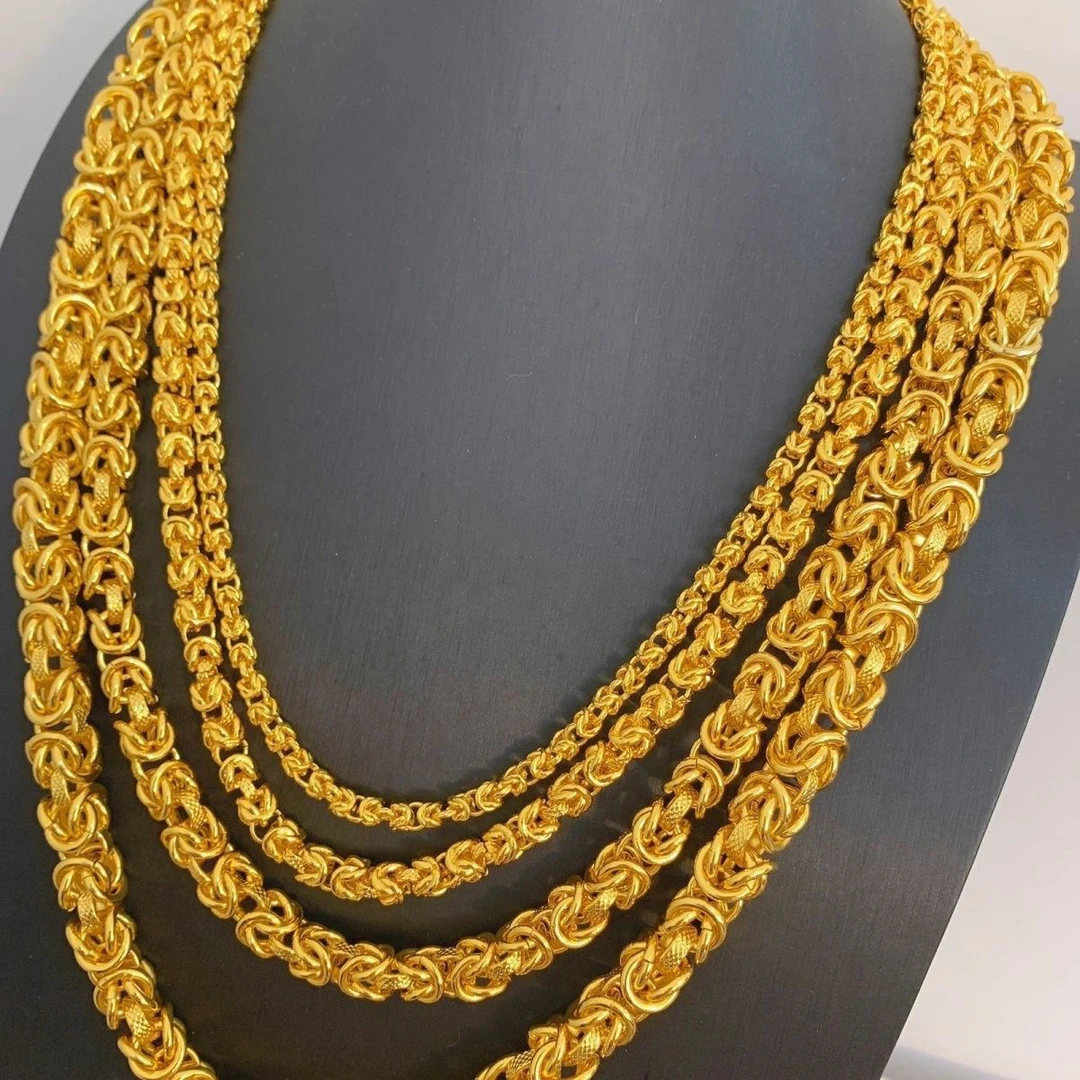 合金项链 （精工品质龙骨项链6mm-12mm）不掉色金店同款男女礼物