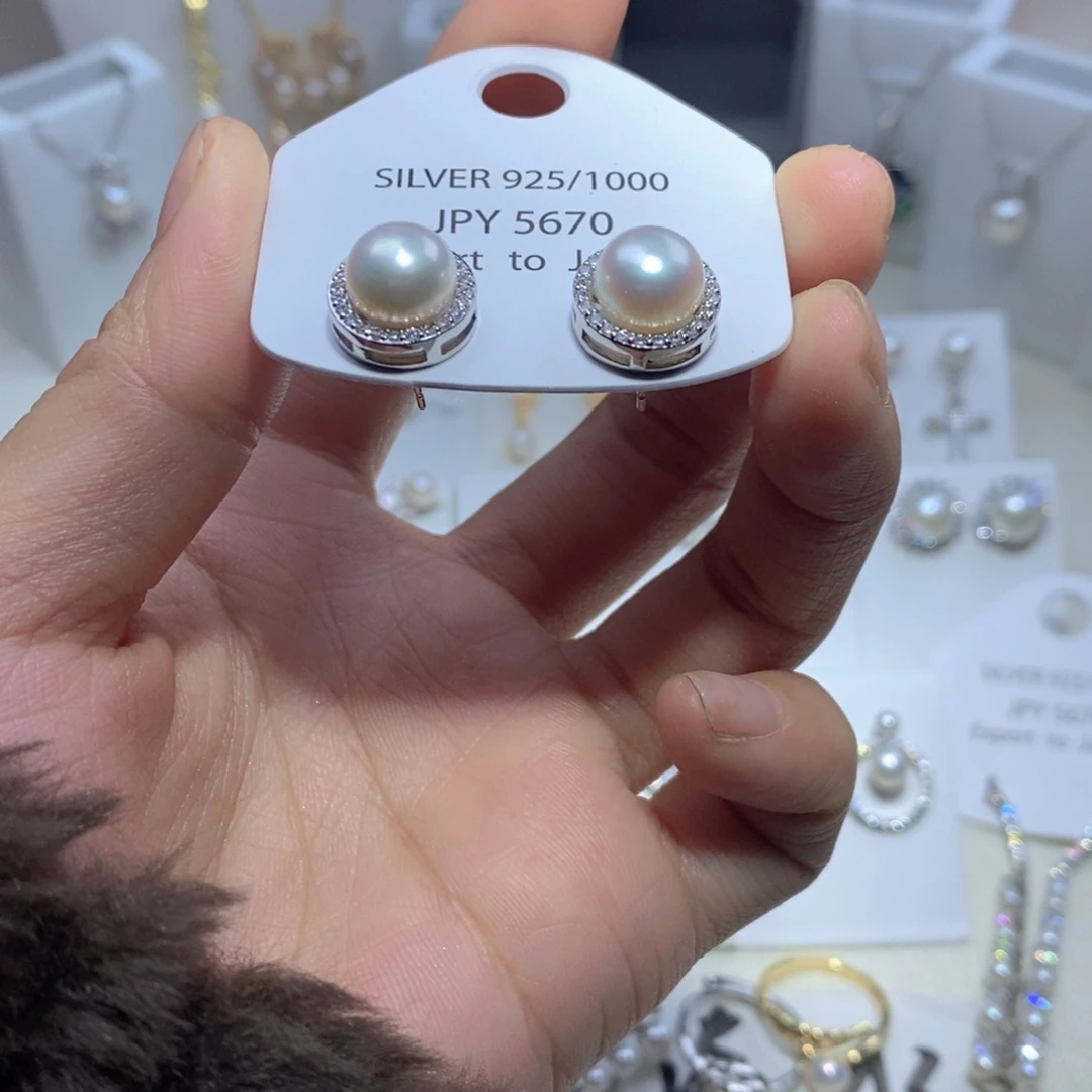 淡水珍珠耳坠未镶嵌