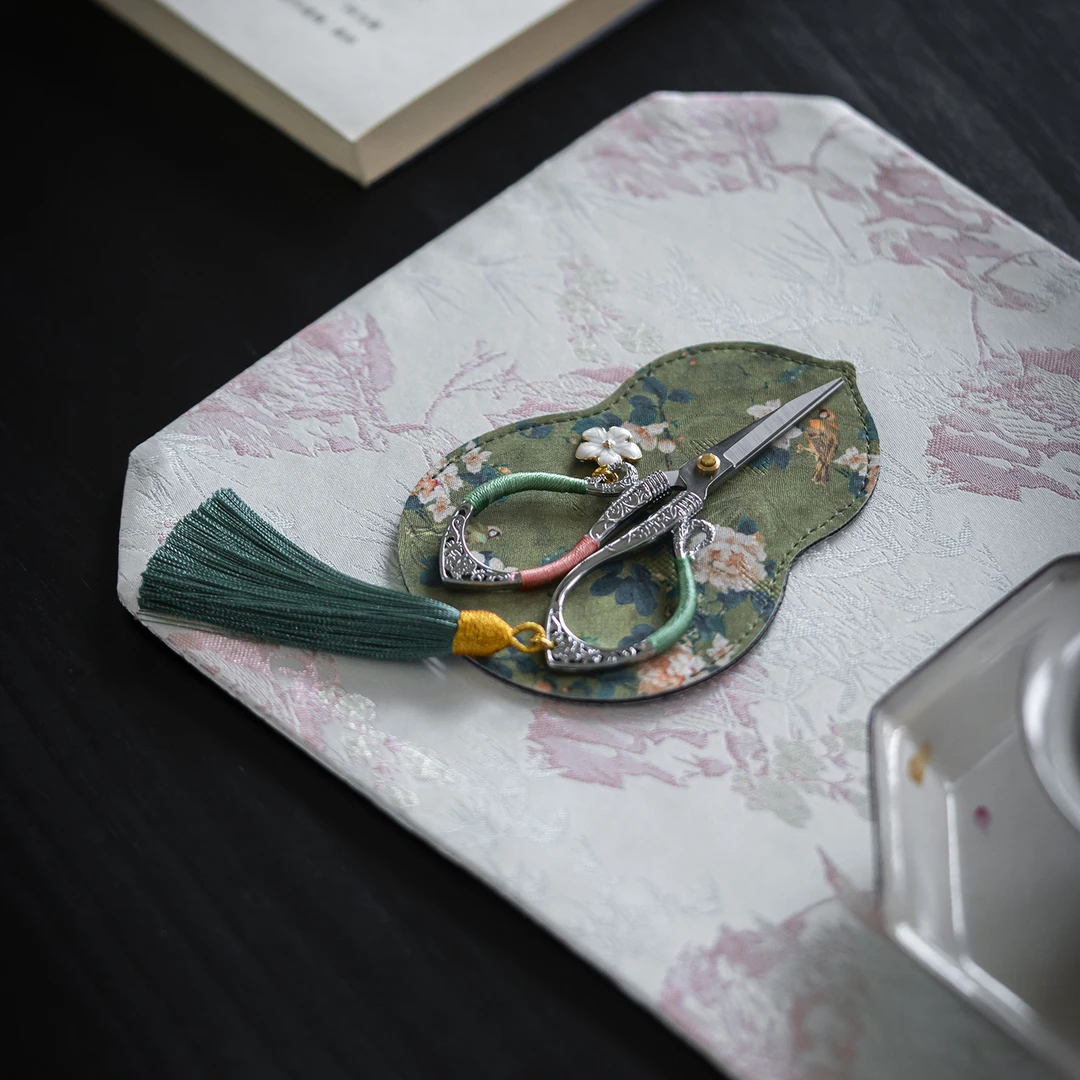 国风流苏茶剪家用茶具配件茶叶袋手作小剪刀泡茶古风茶剪茶道配件