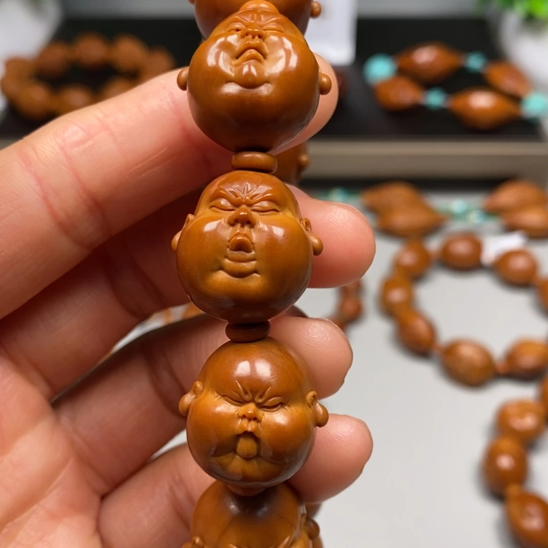 橄榄核吊坠百态手串