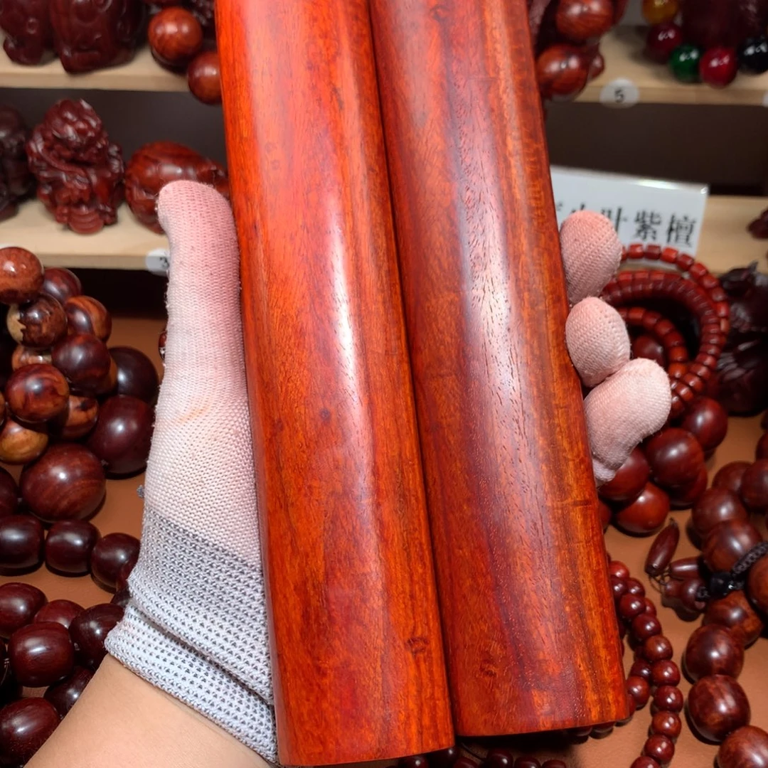 木-鸡血红--镇尺收藏品