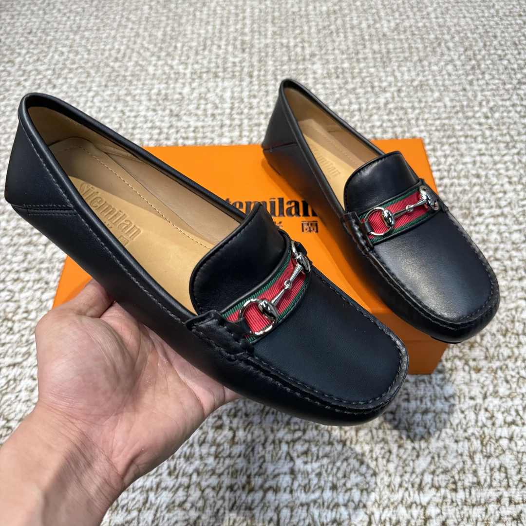 男士轻奢休闲豆豆鞋舒适透气新款乐福鞋百搭一脚蹬乐福男鞋GE12