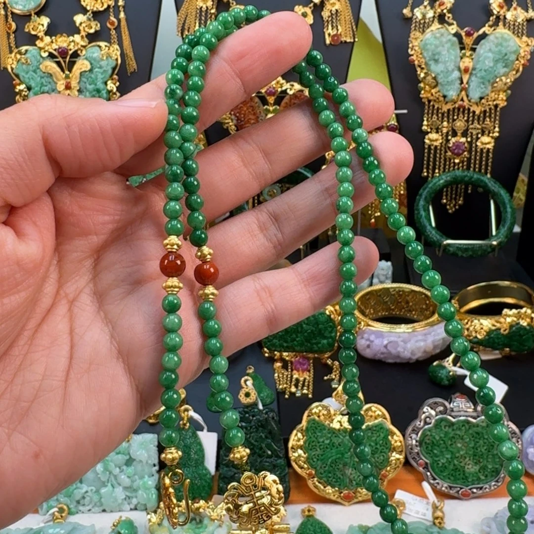 翡翠未镶嵌颈饰4mm万能链