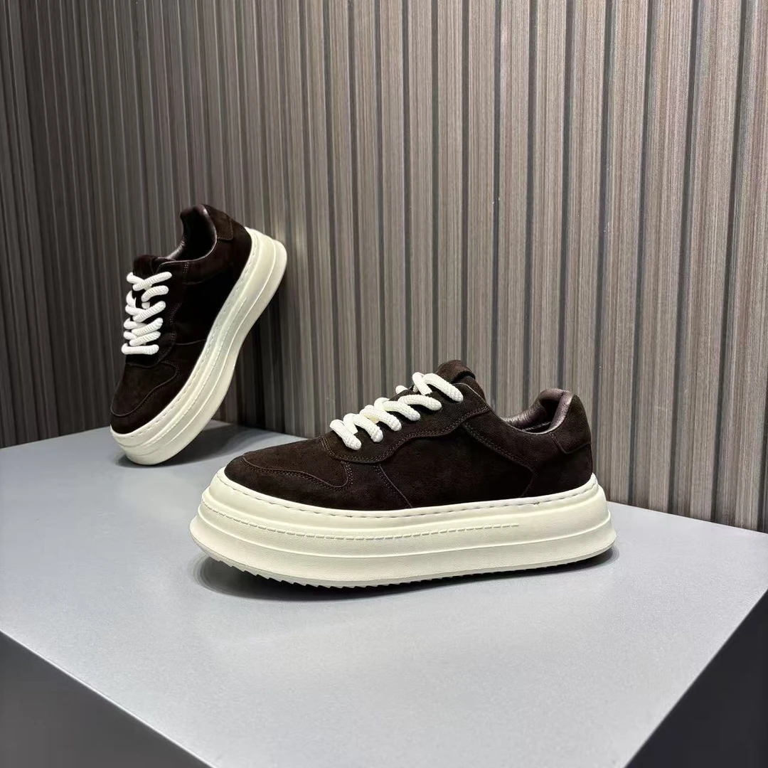 高档男鞋2025秋季新款潮鞋时尚百搭板鞋轻便厚底增高运动休闲鞋