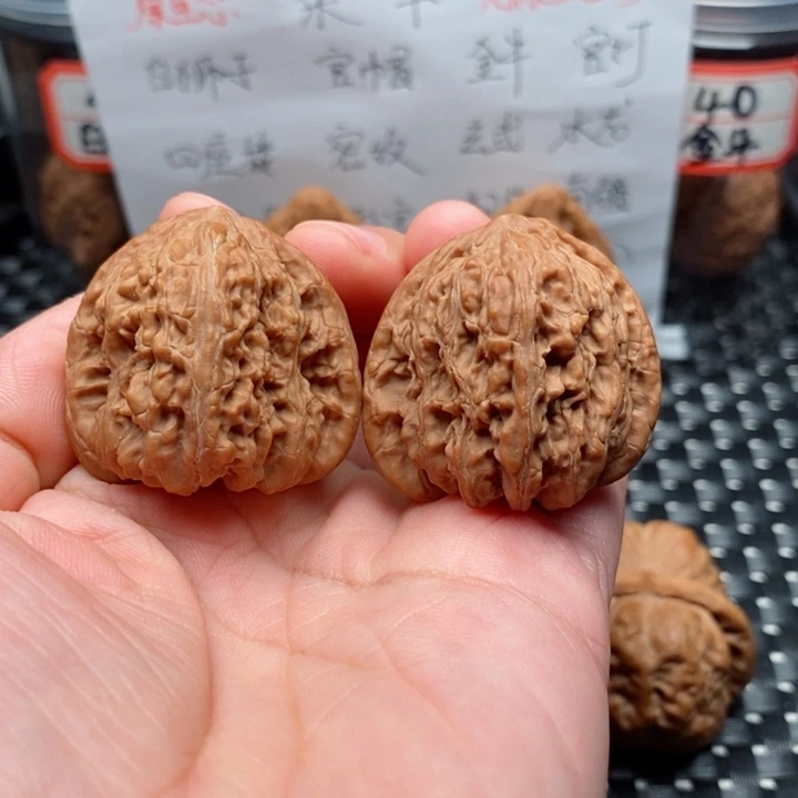 吊坠文玩核桃35凹底密纹